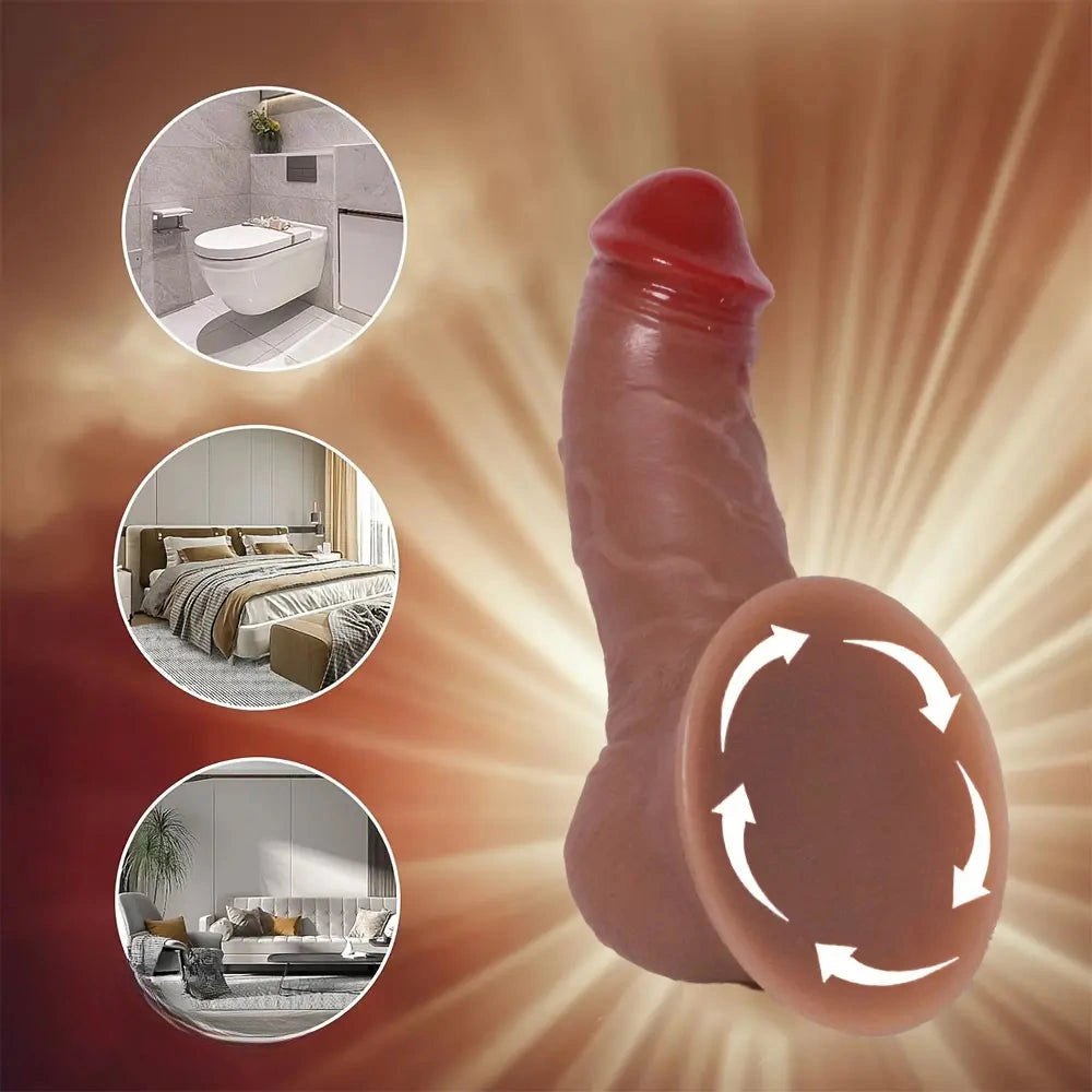 Curved Realistic Dildo 7.9 in - Silicone Realistic Dildo
