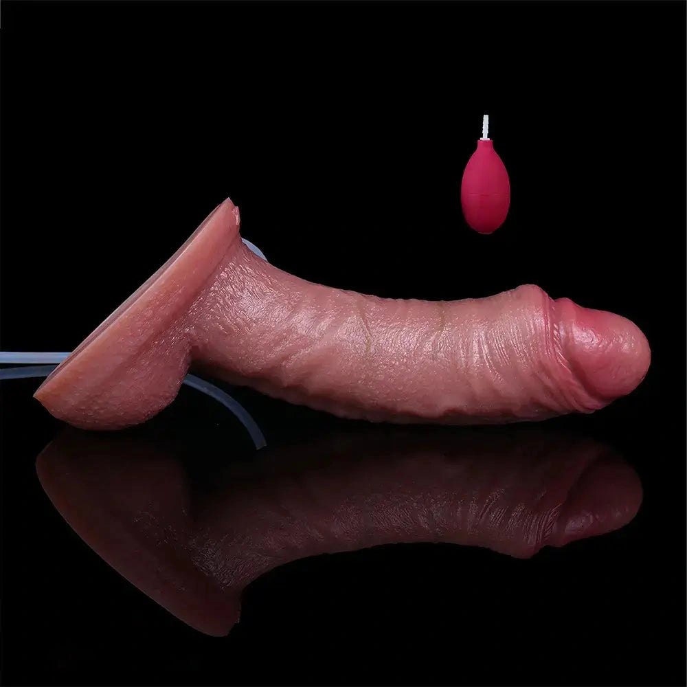 Curved Realistic Squirting Dildo - Harness Compatible Dildo