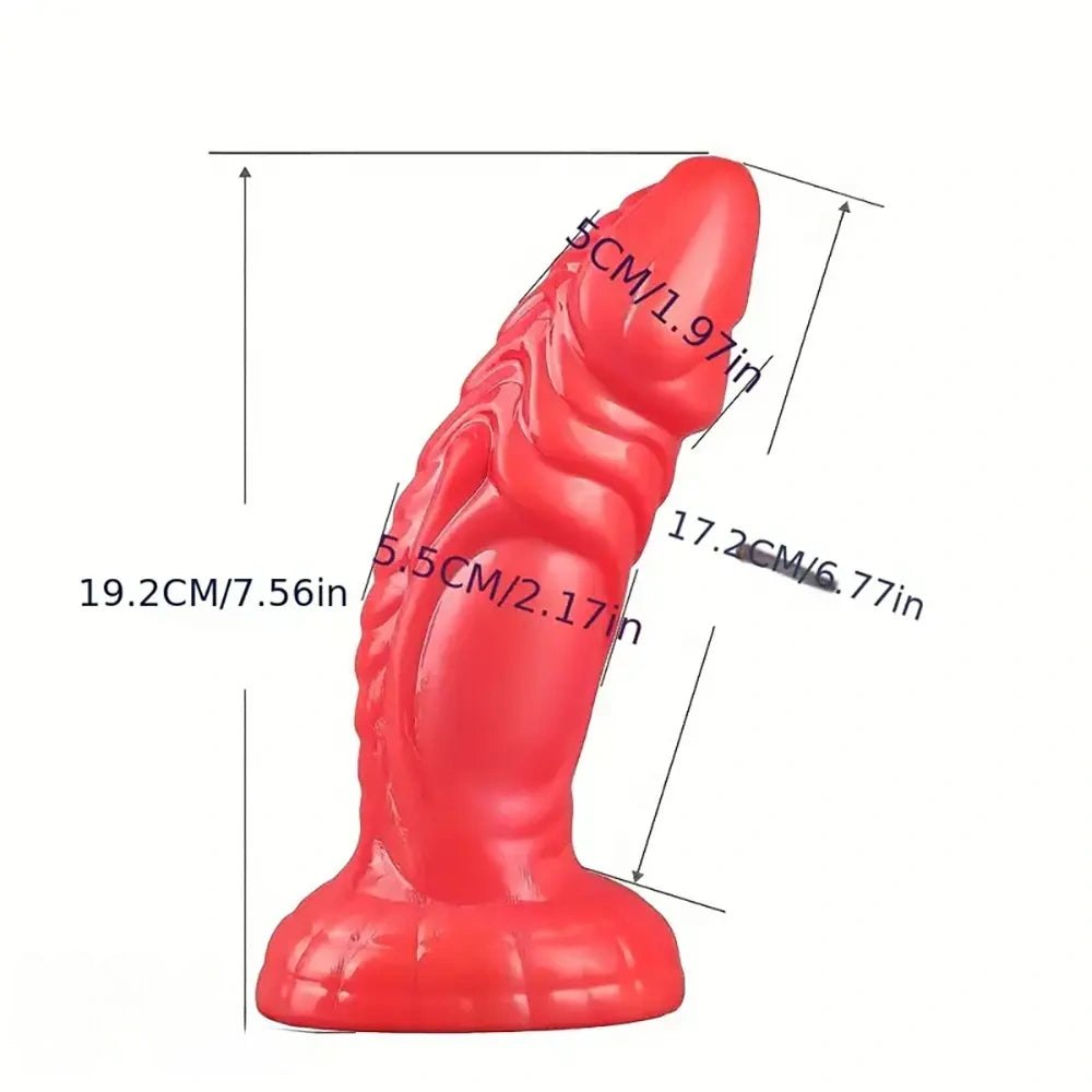 Curved Ridged Fantasy Dildo - Fantasy TPE Dildo