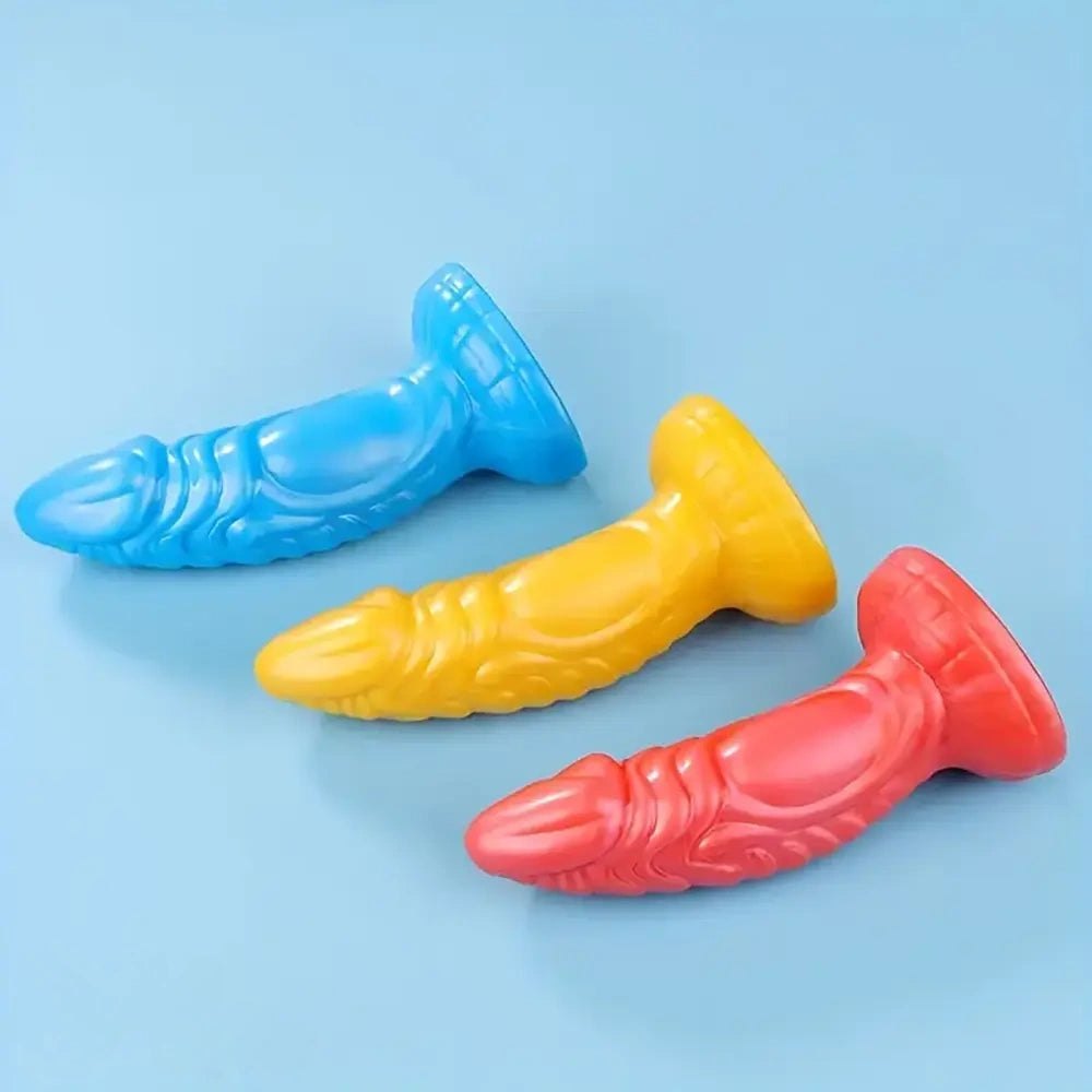 Curved Ridged Fantasy Dildo - Fantasy TPE Dildo