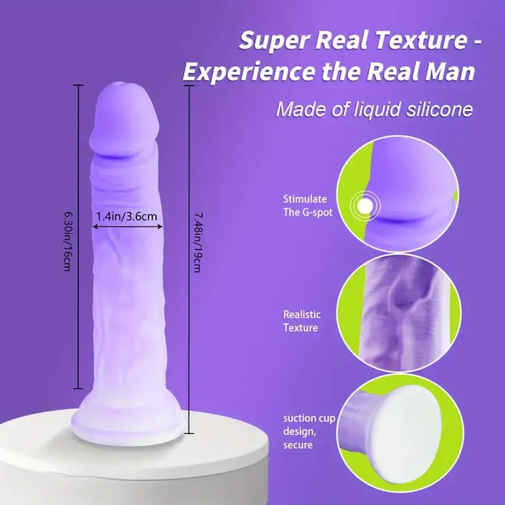 Curved Silicone G-Spot Dildo 7in - Curved G-Spot Dildo
