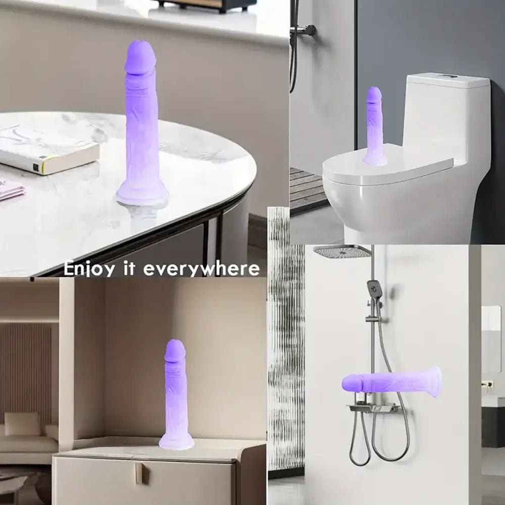 Curved Silicone G-Spot Dildo 7in - Curved G-Spot Dildo