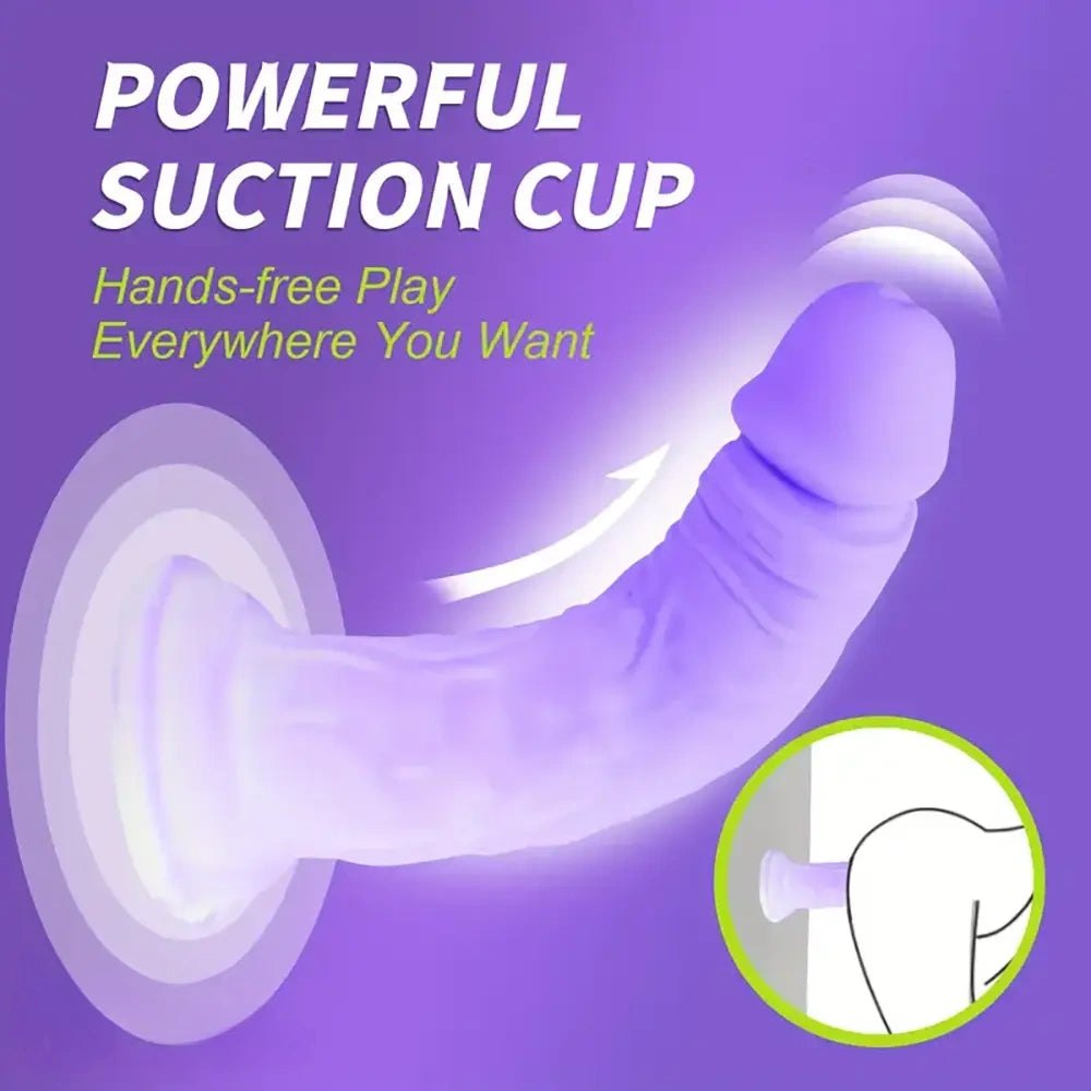 Curved Silicone G-Spot Dildo 7in - Curved G-Spot Dildo