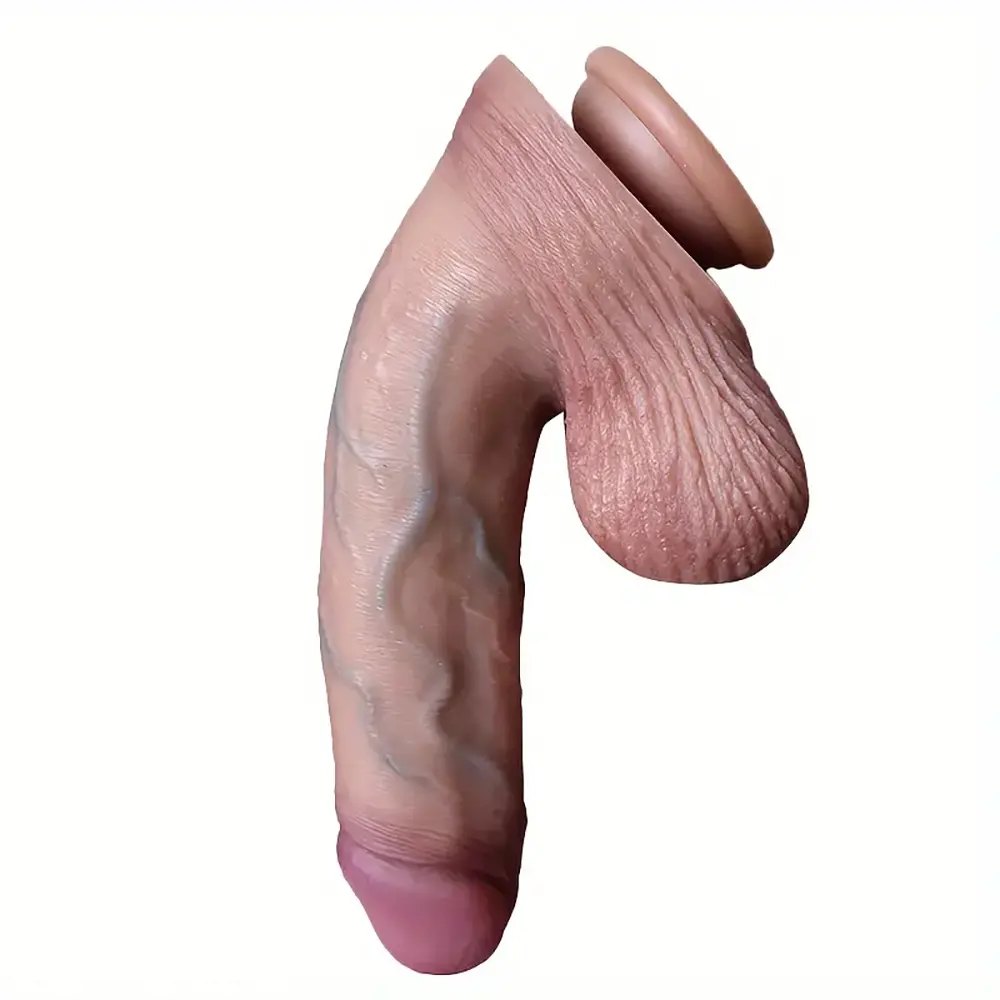 Curved Silicone Hanging Dildo 8in - Big Thick Curved Dildo