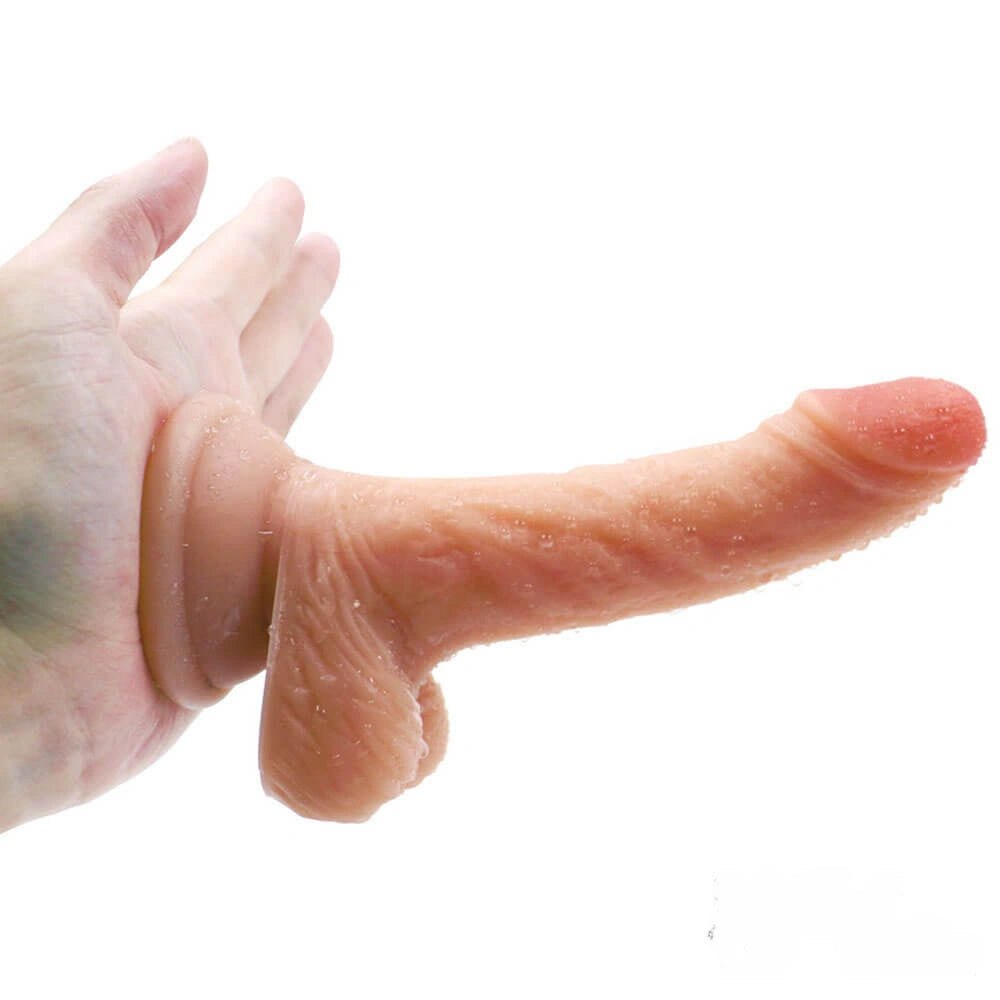 Curved Silicone Suction Dildo 6 in - Suction Cup Dildo