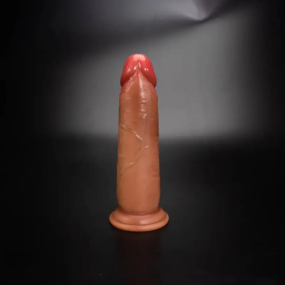 Curved Sliding Skin Dildo 7.87in - Curved G-Spot Dildo