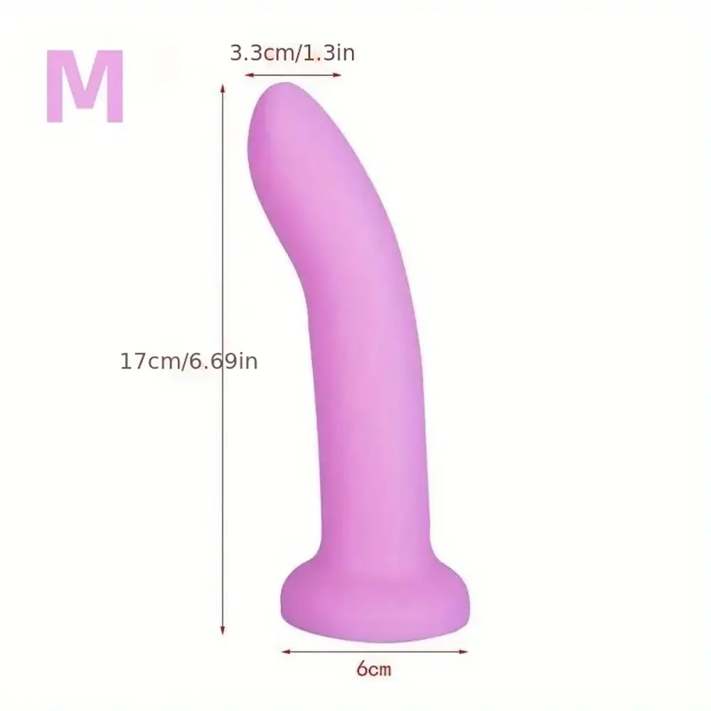 Curved Slim Silicone Dildo - Slim Silicone Dildo
