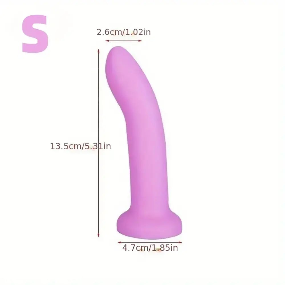 Curved Slim Silicone Dildo - Slim Silicone Dildo