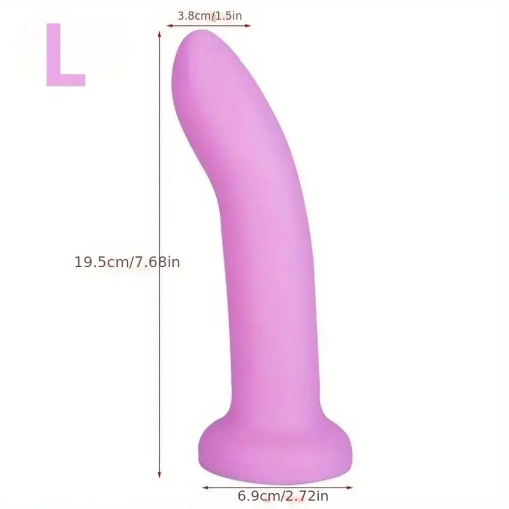 Curved Slim Silicone Dildo - Slim Silicone Dildo