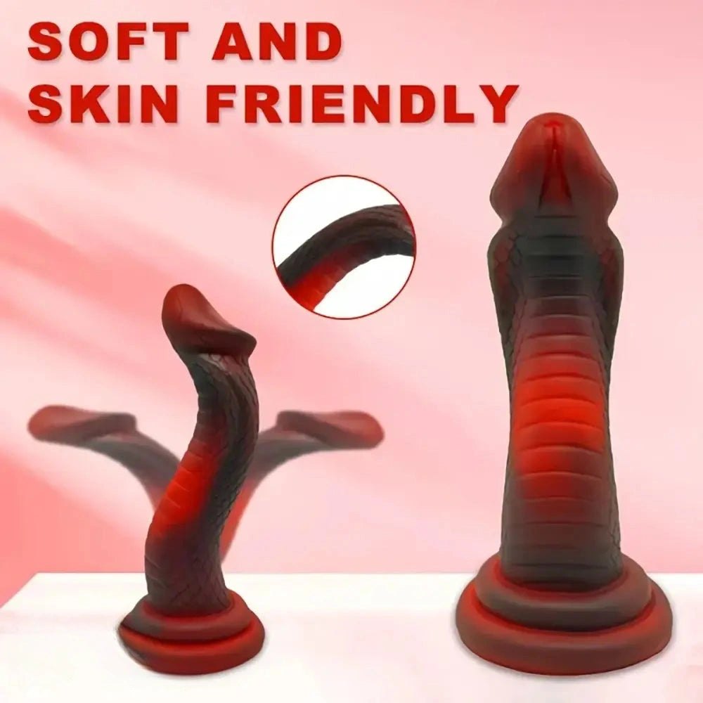 Curved Snake Fantasy Dildo - Alien Scale Silicone Dildo