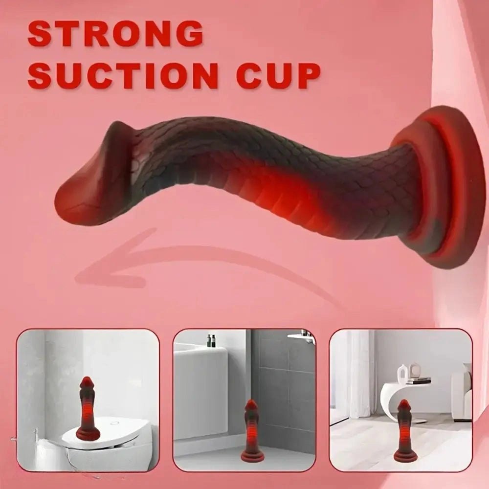 Curved Snake Fantasy Dildo - Alien Scale Silicone Dildo