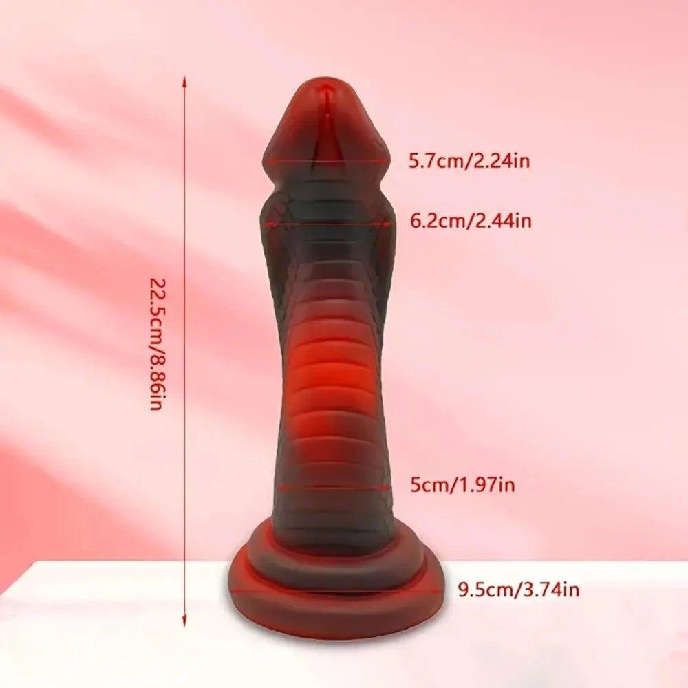 Curved Snake Fantasy Dildo - Alien Scale Silicone Dildo
