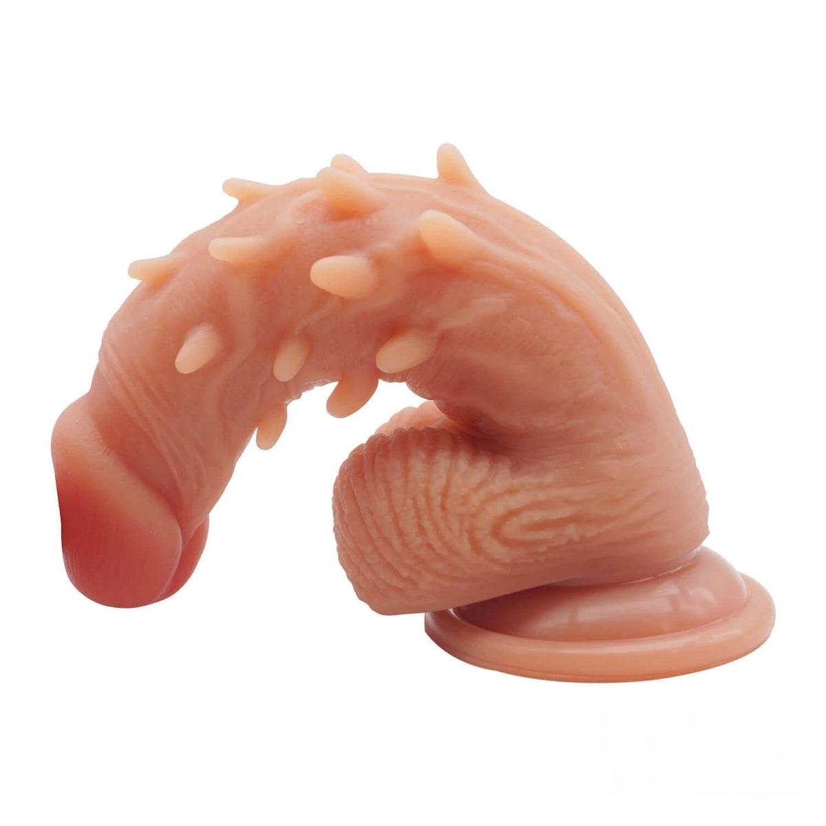 Curved Spiked G-Spot Dildo 8 in - Curved G-Spot Dildo