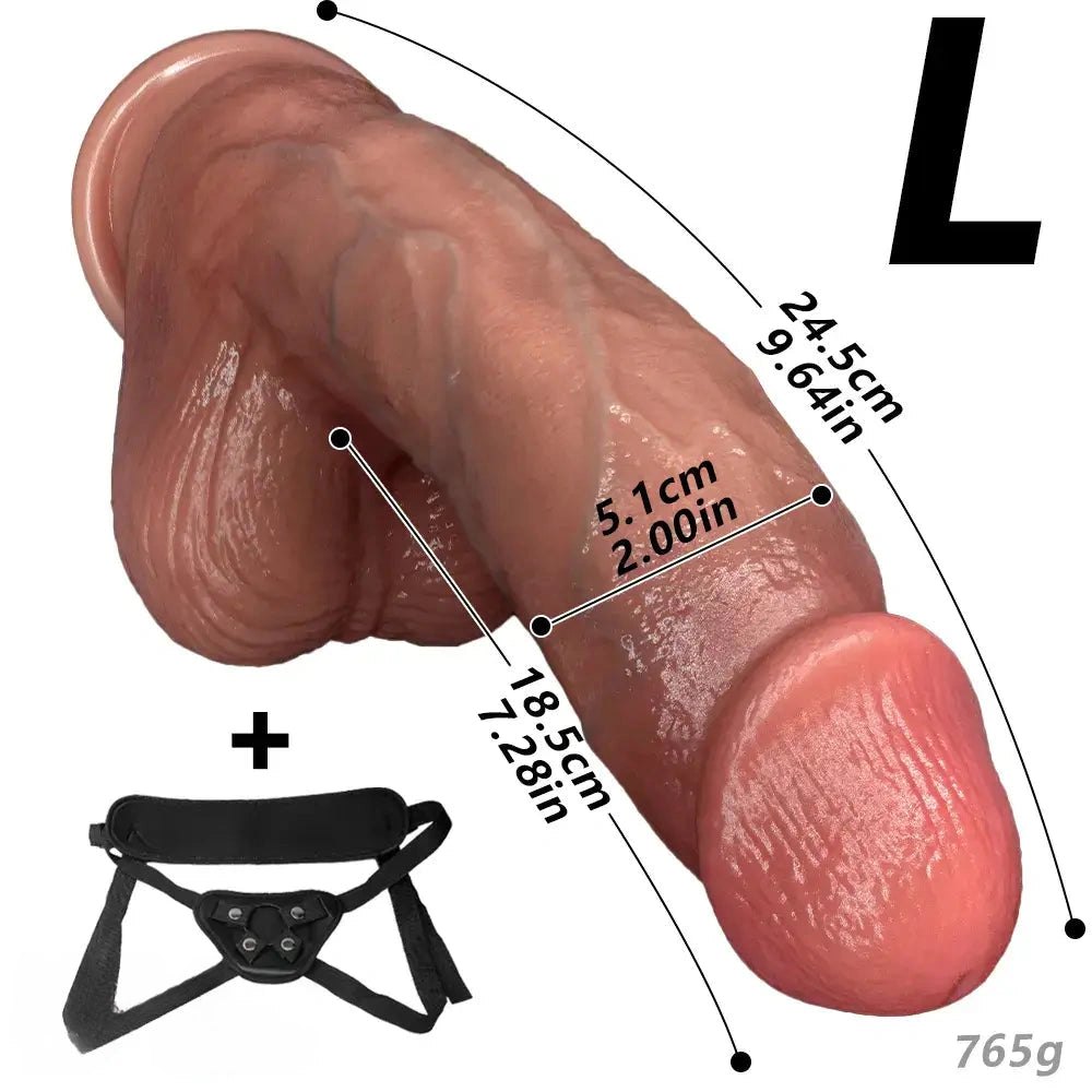 Curved Strap-On Duo Dildo - Strap On Dildo for Adults