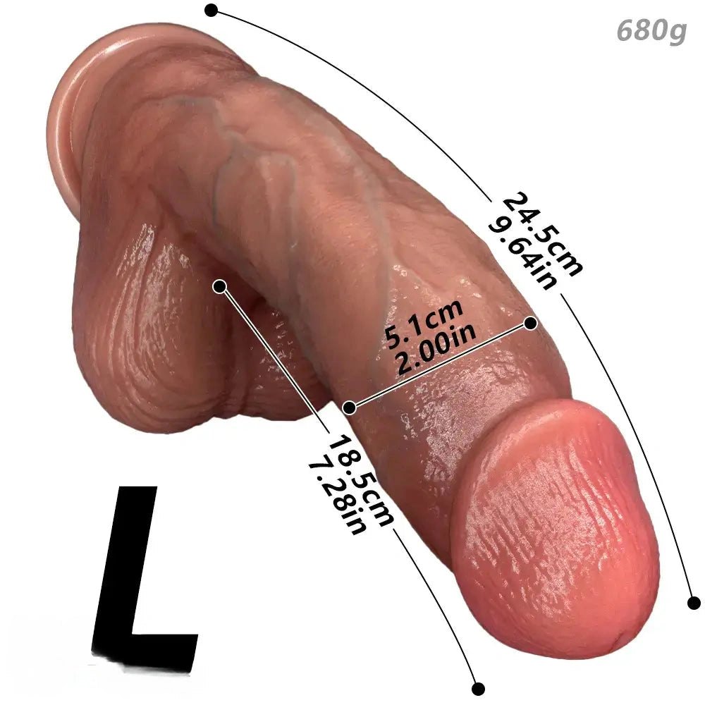 Curved Strap-On Duo Dildo - Strap On Dildo for Adults
