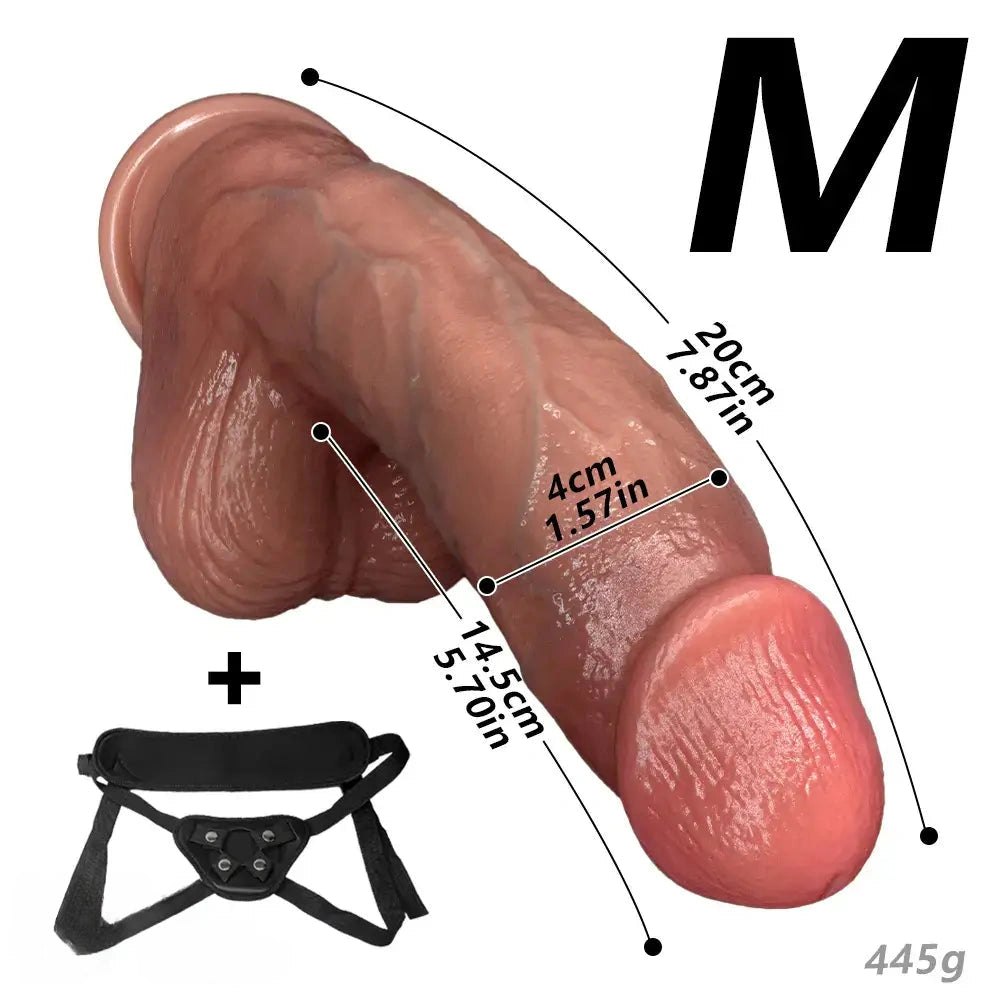 Curved Strap-On Duo Dildo - Strap On Dildo for Adults