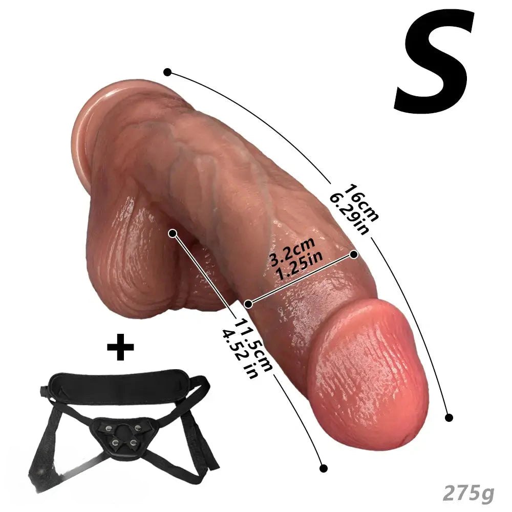 Curved Strap-On Duo Dildo - Strap On Dildo for Adults