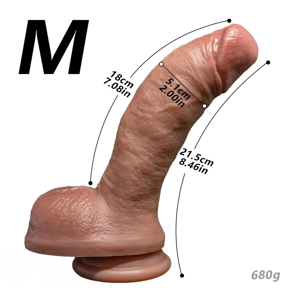 Curved Strap-On Dildo - Realistic Strap On Harness Dildo