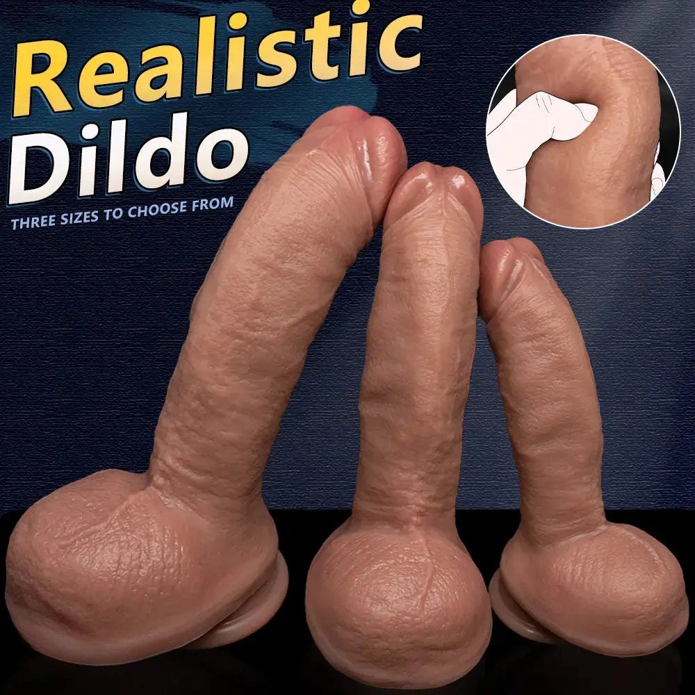 Curved Strap-On Dildo - Realistic Strap On Harness Dildo