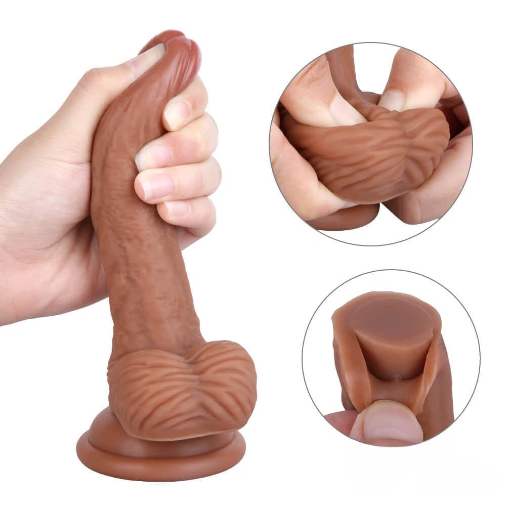 Curved Suction Cup Dildo - Suction Dildo With Base