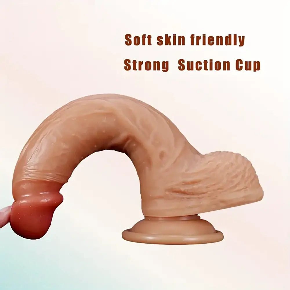 Curved Suction Cup G-Spot Dildo - Silicone Suction Dildo