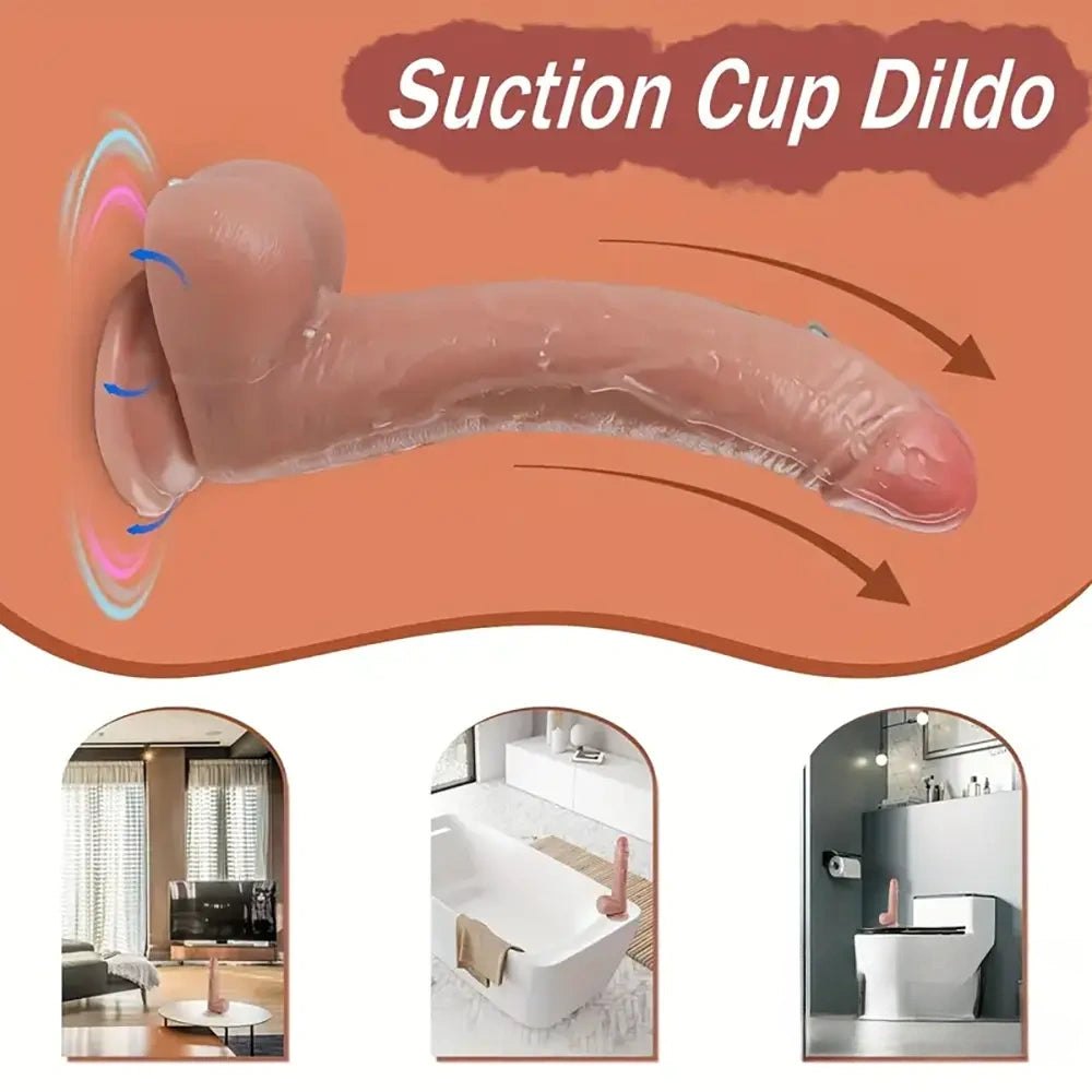 Curved Suction Cup Dildo - Suction Cup G-Spot Dildo