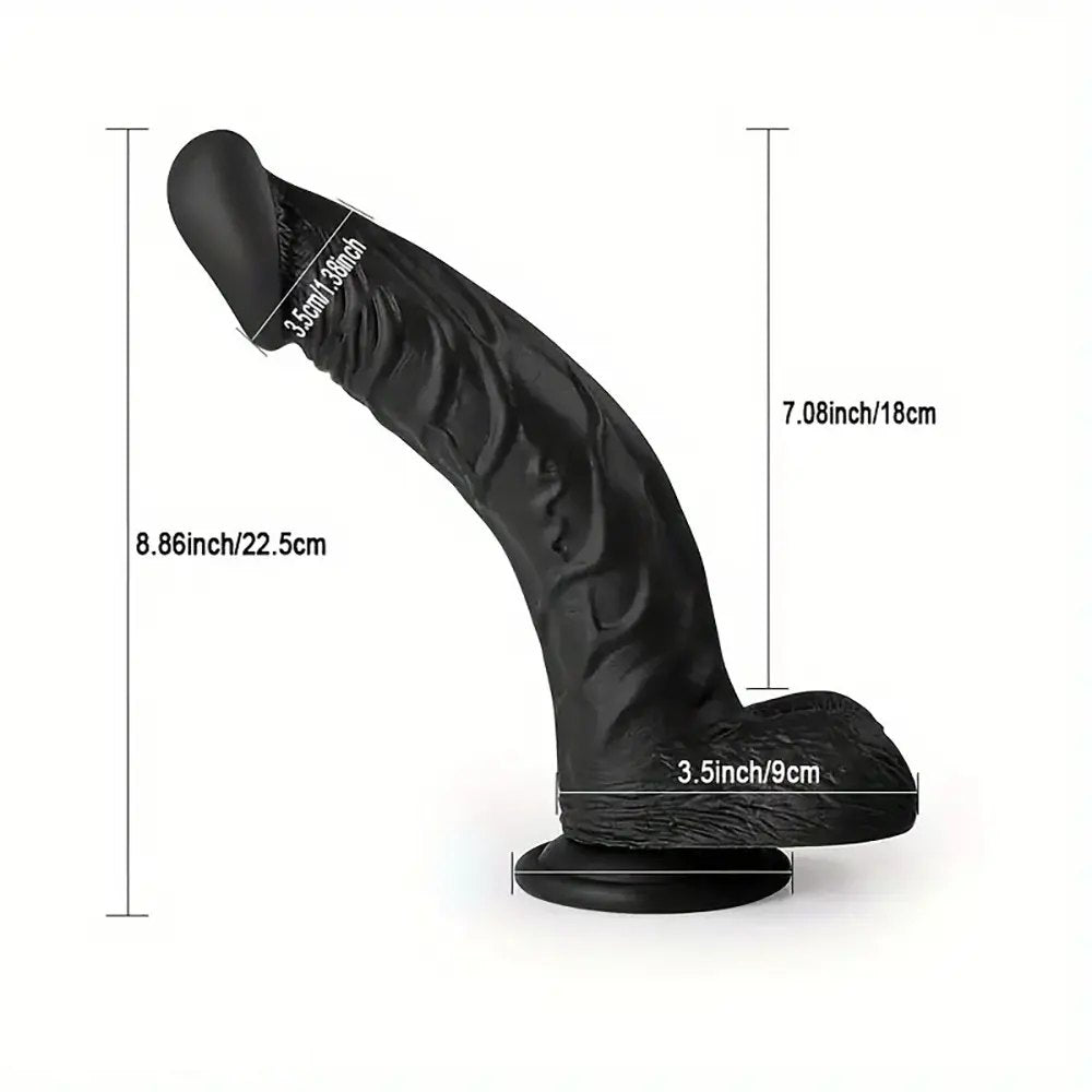 Curved Suction Cup Dildo 8.86in - Realistic G-Spot Dildo