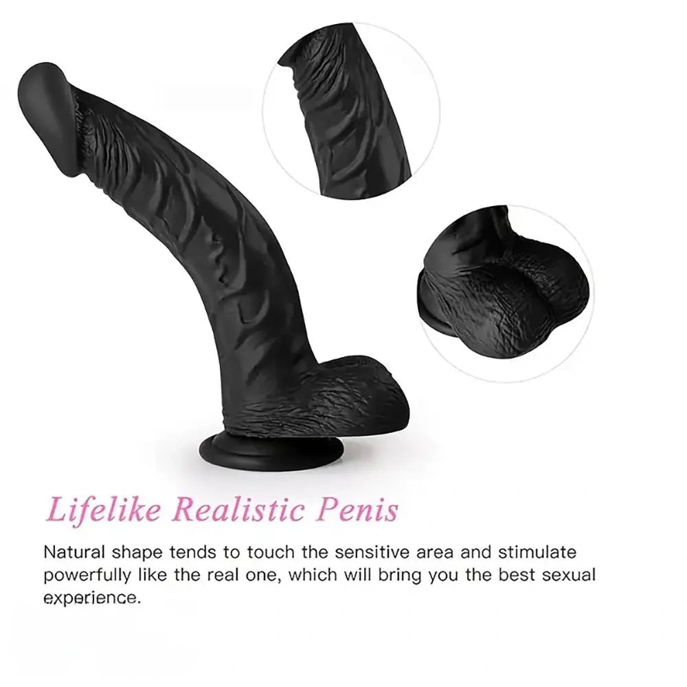 Curved Suction Cup Dildo 8.86in - Realistic G-Spot Dildo