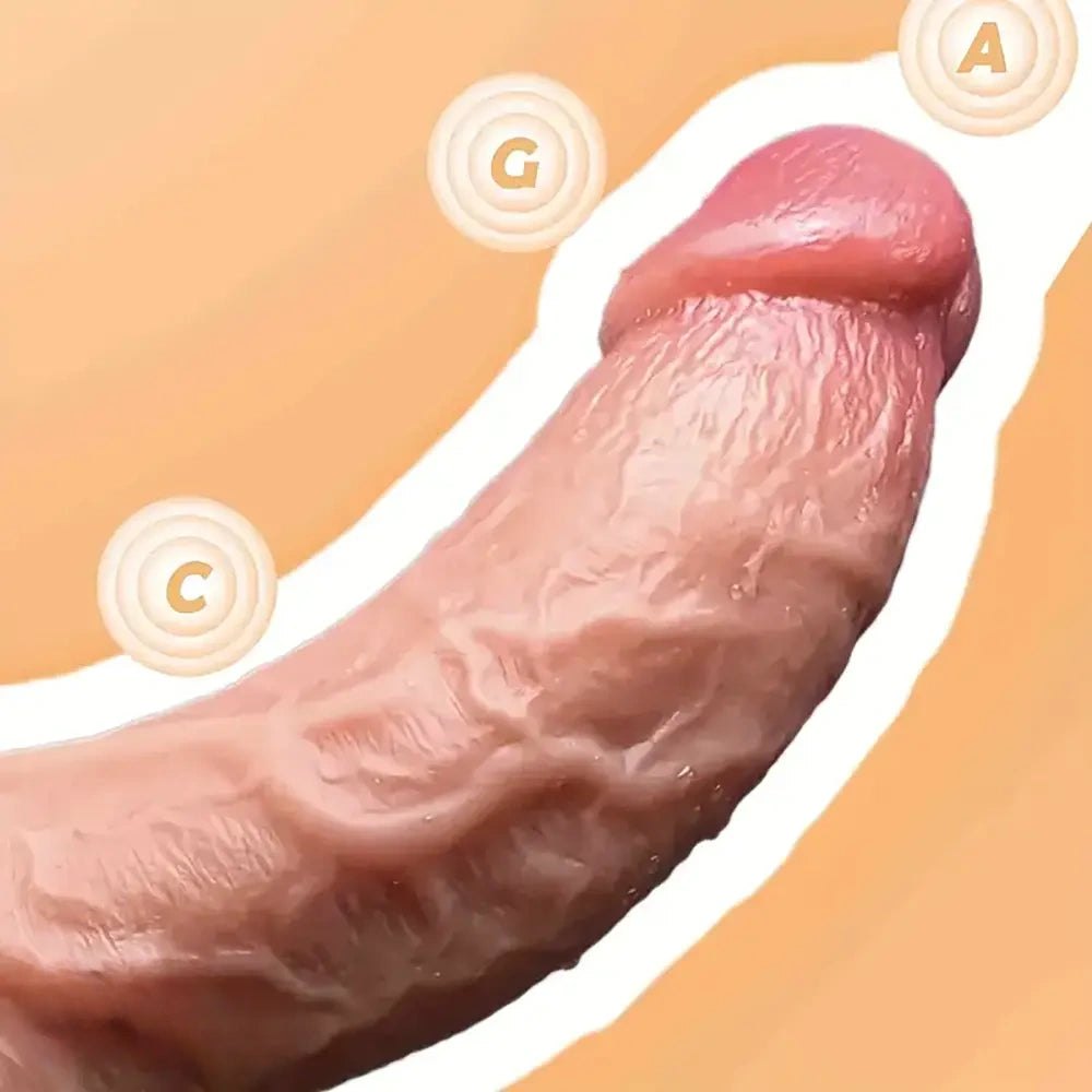 Curved Suction Cup Dildo 6.69 in - Realistic Dildo