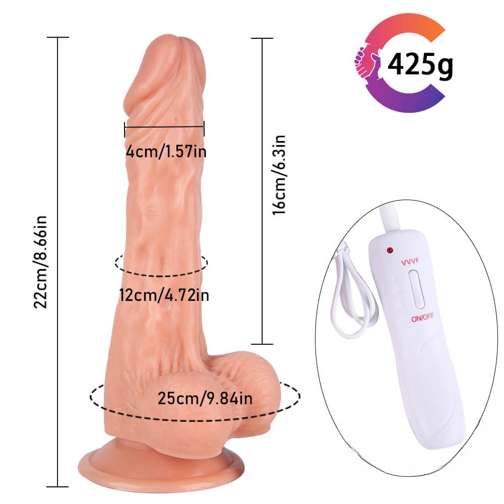 Curved Swing Dildo, 4 Sizes - Realistic Vibrating Dildo