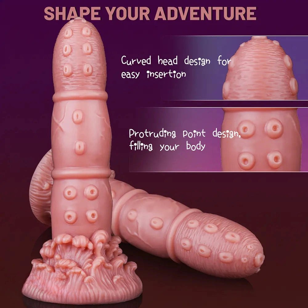 Curved Tentacle Fantasy Dildo - Silicone G-Spot Dildo