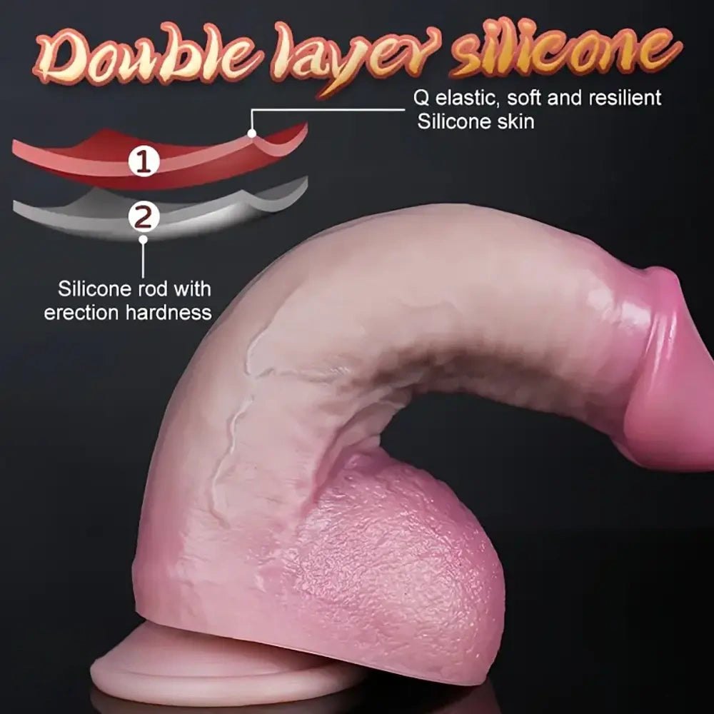 Curved Thick Silicone Dildo 8.66in - Large Thick Dildo