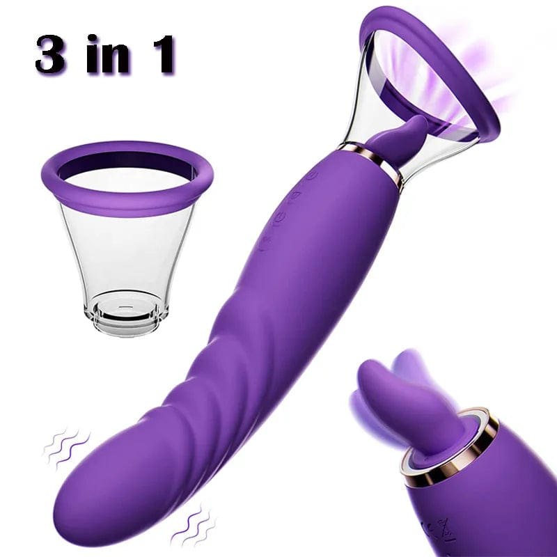 Curved Tongue Suction Vibrator - Nipple Suckers