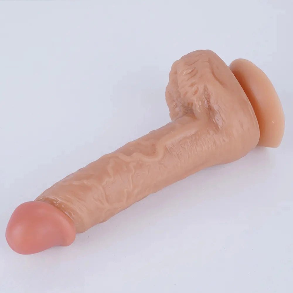 Curved Vein Realistic Dildo 7in - Flesh Tone Realistic Dildo