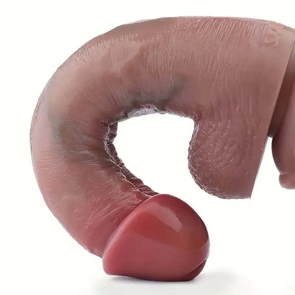 Curved Veiny G-Spot Dildo 7 in - Curved G-Spot Dildo