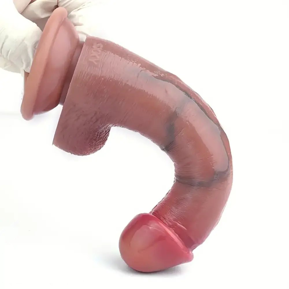 Curved Veiny G-Spot Dildo 7 in - Curved G-Spot Dildo