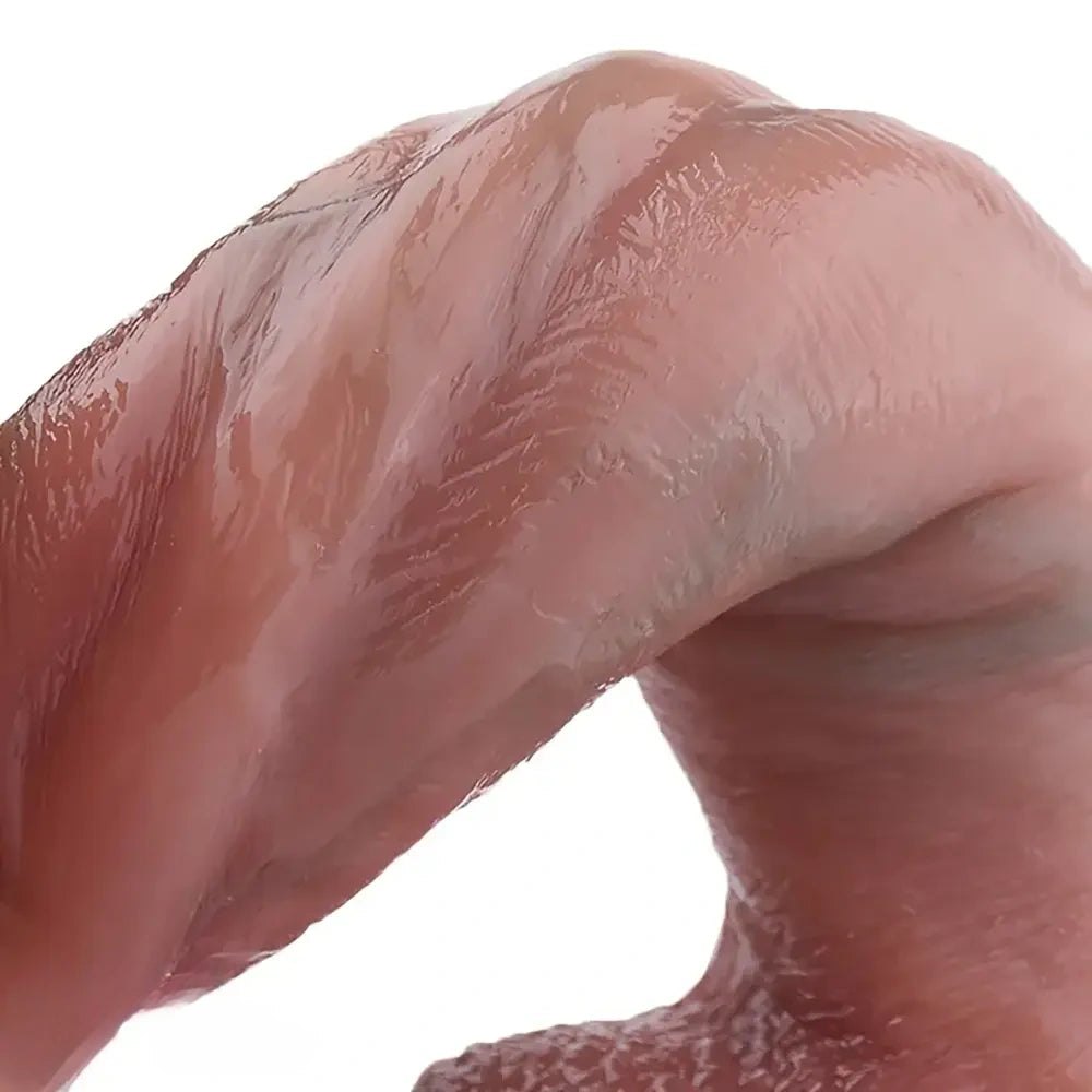 Curved Veiny G-Spot Dildo 7 in - Curved G-Spot Dildo