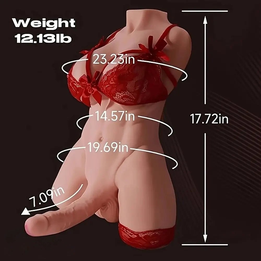 Curvy Shemale Torso Doll 7.09in - Sex Doll Torso