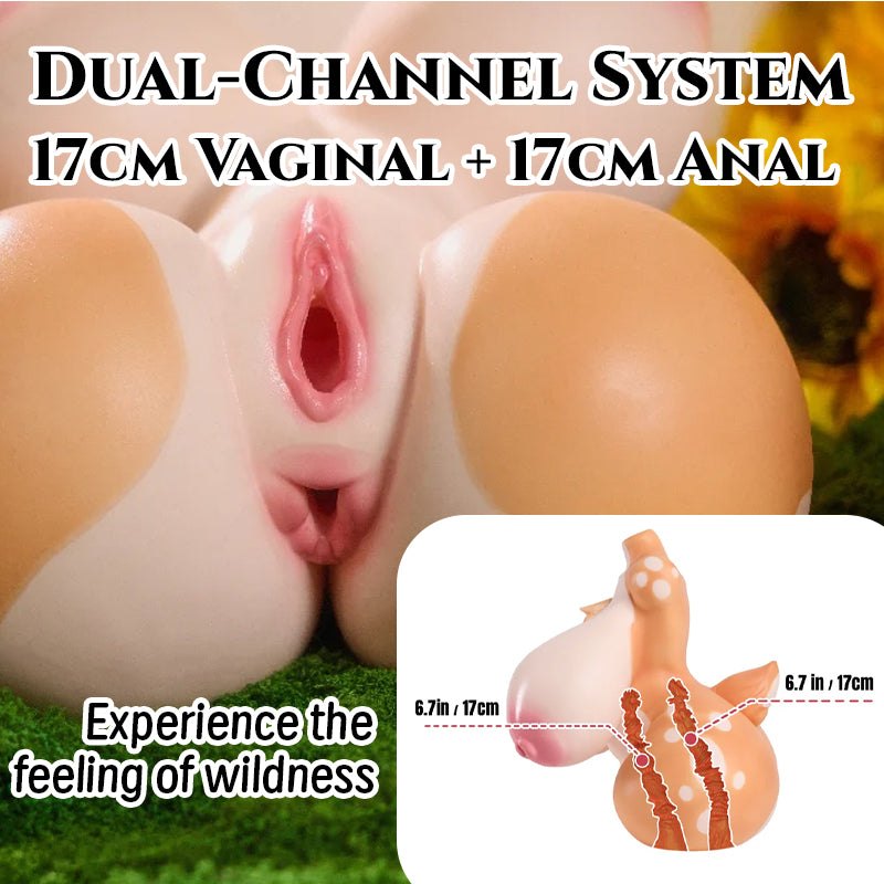 Curvy Tan Deer Furry Torso - Fantasy Deer Torso Doll