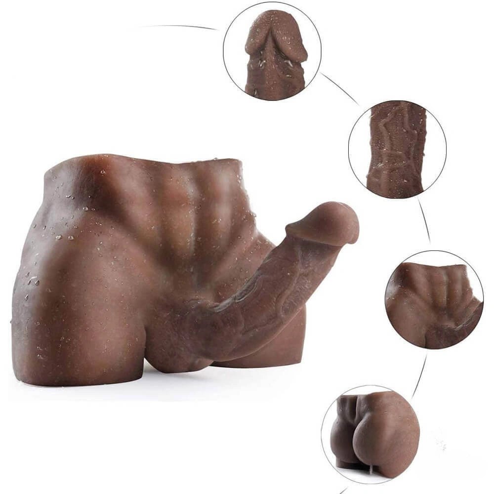 Curvy Torso Doll with Dildo 7.87in - Sex Doll Torso