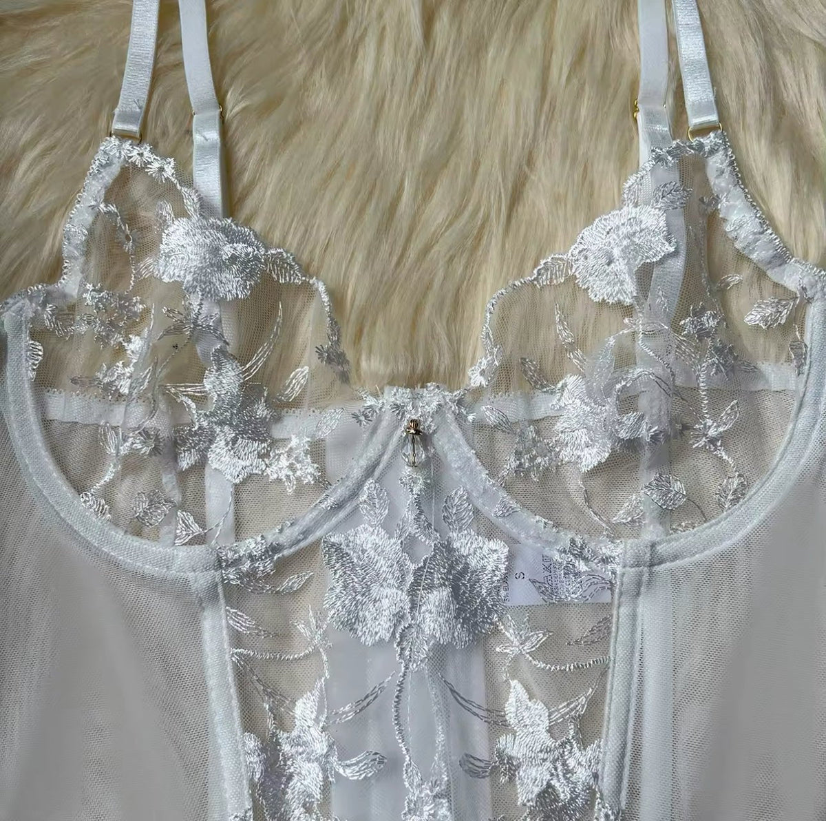 Cutout Lace Garter Bodysuit - Lingerie Bodysuit for Women