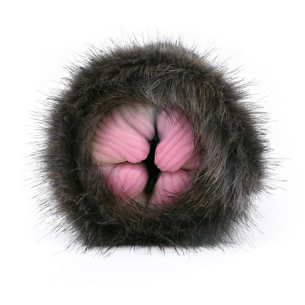 Dark Fur Ribbed Male Masturbator - Furry Male Masturbator Toy