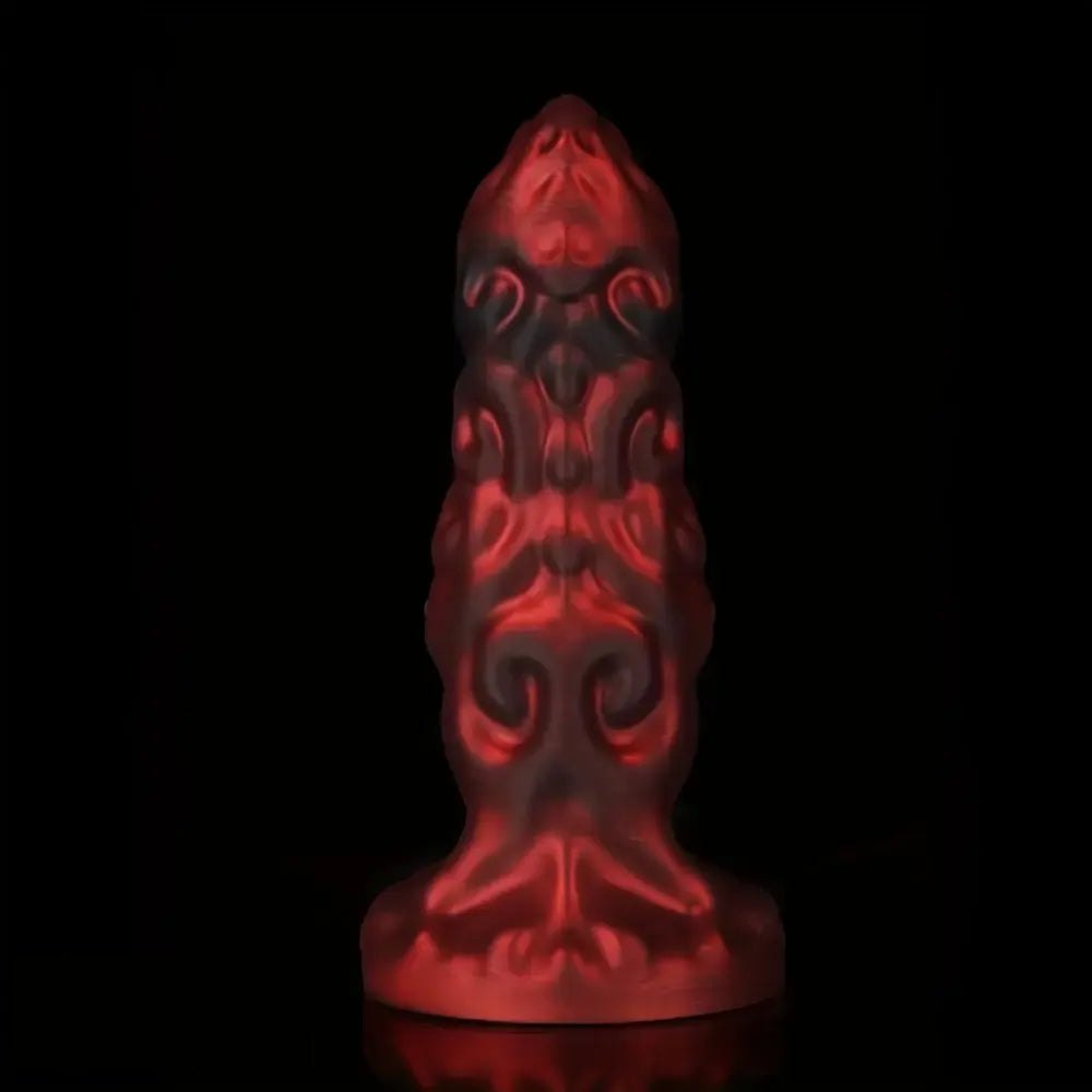 Dark Red Ornate Fantasy Dildo - Monster Fantasy Dildo