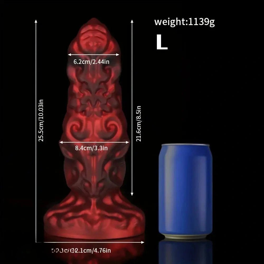 Dark Red Ornate Fantasy Dildo - Monster Fantasy Dildo