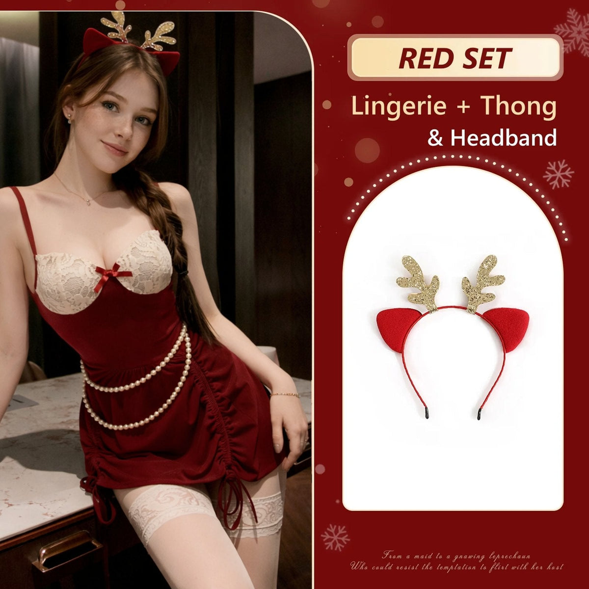 Deep V Velvet Lace Chemise - Bustier Lingerie Top