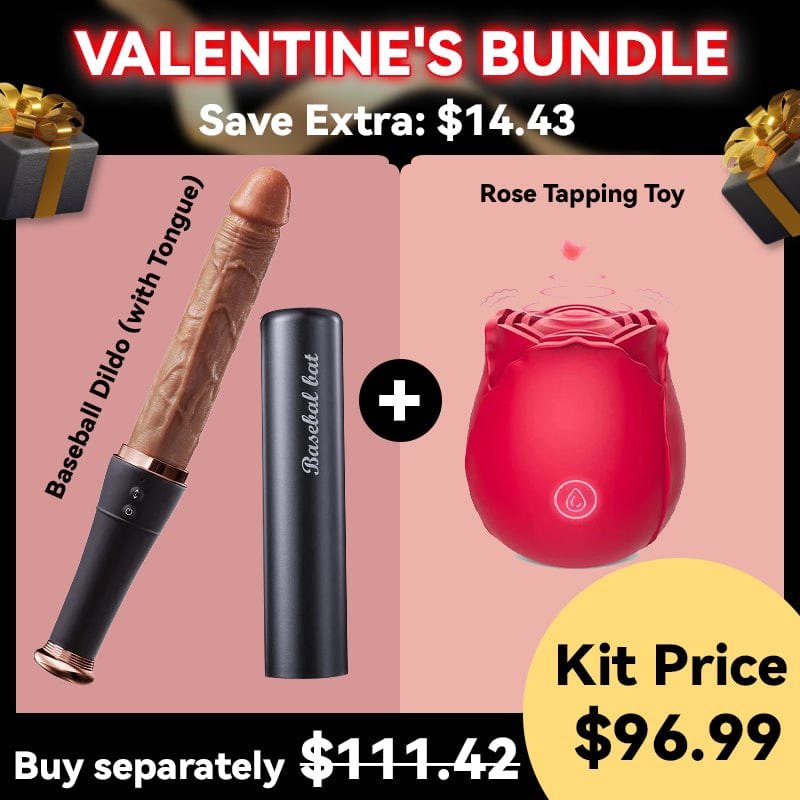 Dildo and Rose Toy Couples Set - Automatic Duo Kit