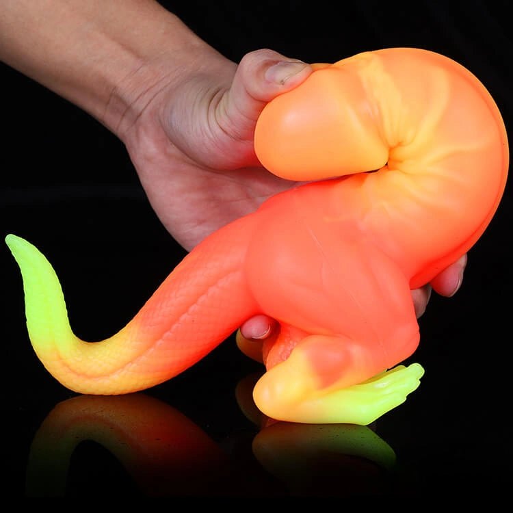 Dinosaur Fantasy Dildo 9.45 in - Big Silicone Fantasy Dildo