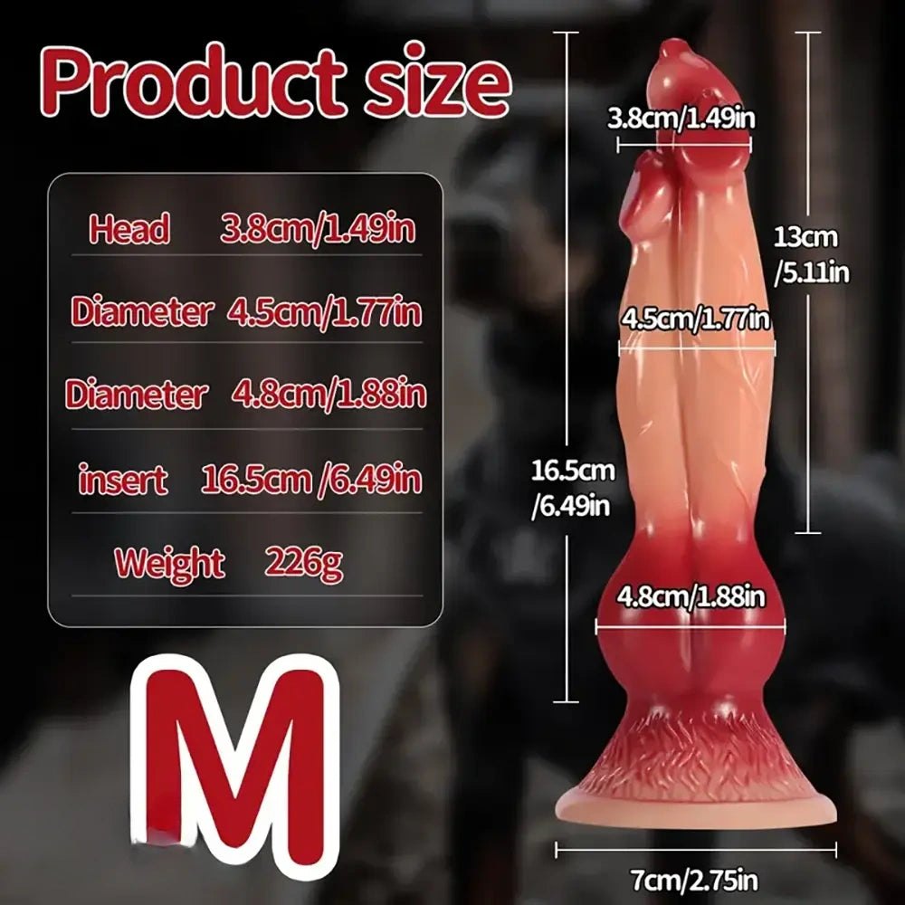 Dog Knot Fantasy Dildo S-XL - Sized Animal Style Dildo