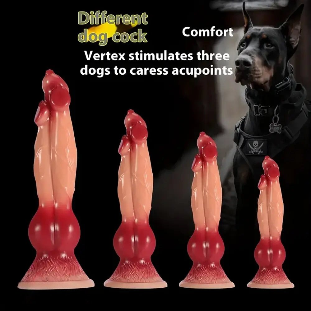 Dog Knot Fantasy Dildo S-XL - Sized Animal Style Dildo