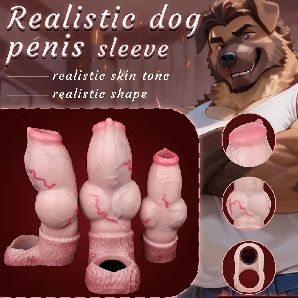Dog Knot Silicone Dildo - Knotted Animal Play Dildo